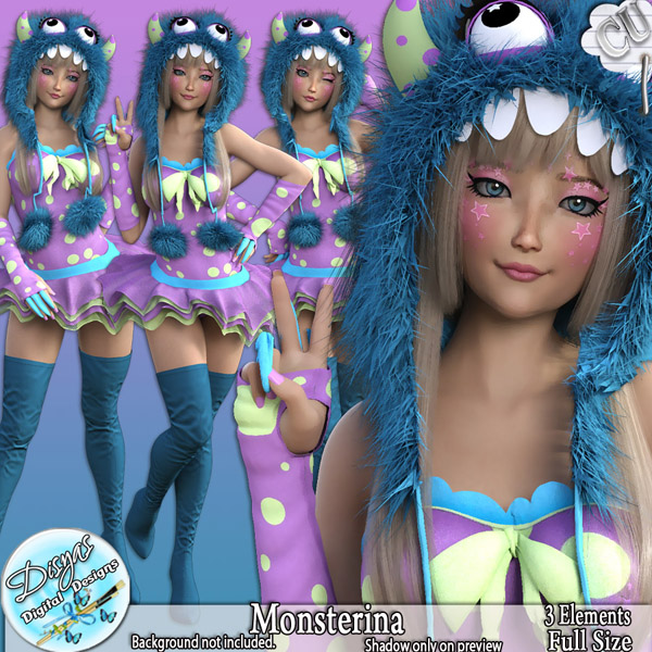 MONSTERINA POSER TUBE PACK - FULL SIZE - Click Image to Close